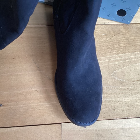 SUN+STONE Black Microsuede Allicce Regular Calf Over-The-Knee Boots 9.5 NWT NWB - Picture 10 of 15